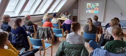 Artist Talk med Heba Amin på Det Jyske Kunstakademi. Foto: Ole Bak Jakobsen.